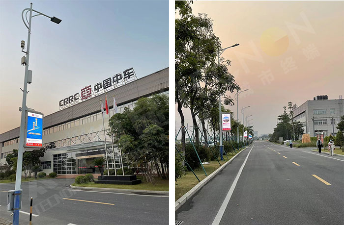 佛山中車四方軌道車輛有限公司燈桿屏點亮.jpg