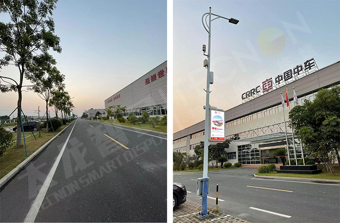 佛山中車四方軌道車輛有限公司燈桿屏已點亮.jpg